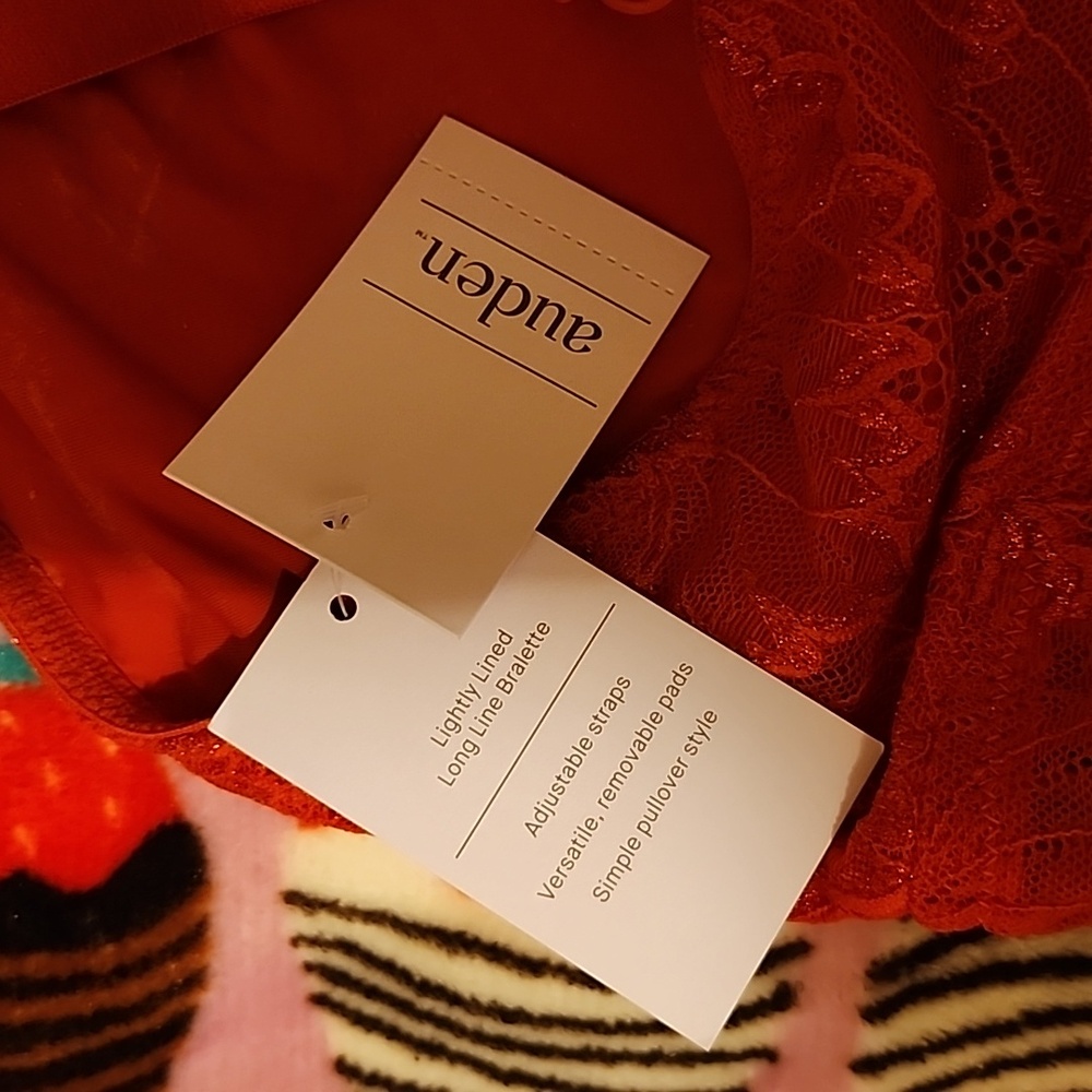 Auden Red Shimmer Bralette - Picture 6 of 6